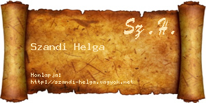 Szandi Helga névjegykártya